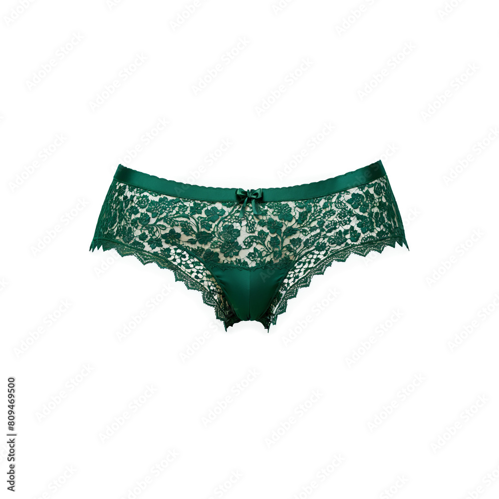 Green Lace Boyshorts A pair of green lace boyshorts with intricate lace detailing and a Green Lace Boyshorts A pair of green lace boyshorts with intricate lace detailing and a