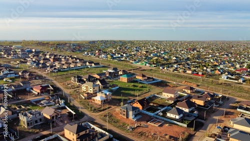 a beautiful order for houses under construction in a village near Orenburg