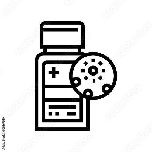 antivirals medicines pharmacy line icon vector. antivirals medicines pharmacy sign. isolated contour symbol black illustration