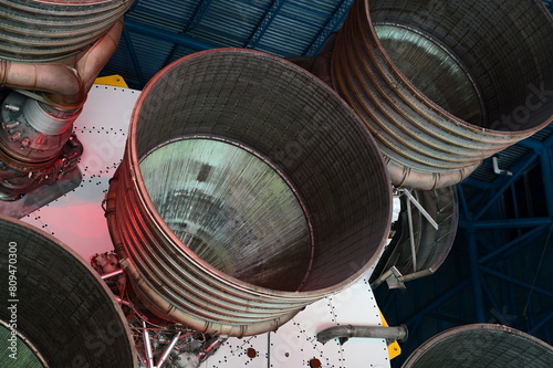 Fototapeta Naklejka Na Ścianę i Meble -  Rocket Engine in Kennedy Space Center, Florida