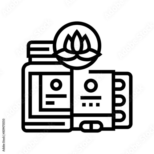 sedatives medicines pharmacy line icon vector. sedatives medicines pharmacy sign. isolated contour symbol black illustration
