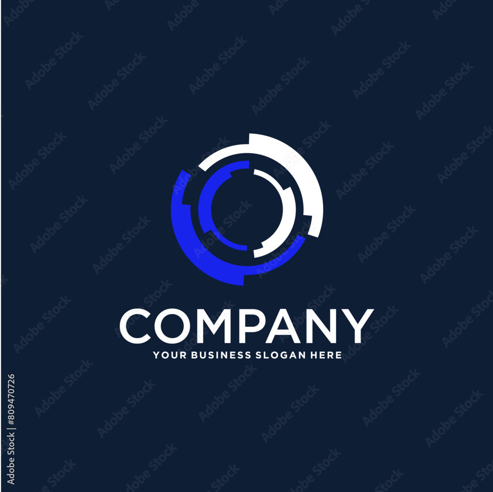 Fototapeta premium technology logo design