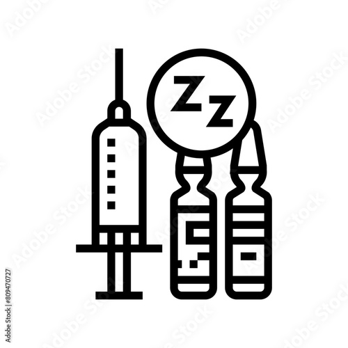 anesthetics medicines pharmacy line icon vector. anesthetics medicines pharmacy sign. isolated contour symbol black illustration