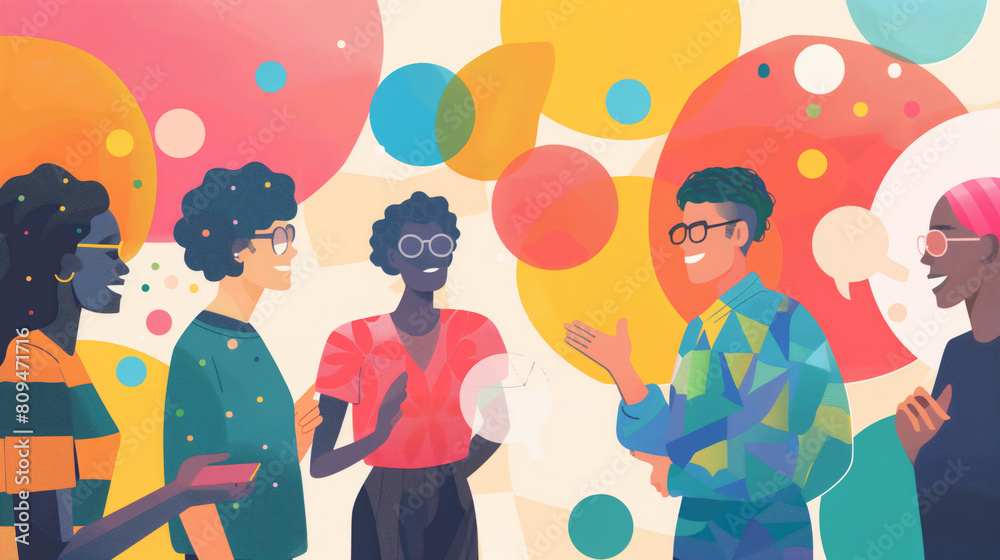 Imagination takes flight as the creative team delves into conversation, their minds intertwining like threads of inspiration Imagination takes flight as the creative team delves into conversation, their minds intertwining like threads of inspiration