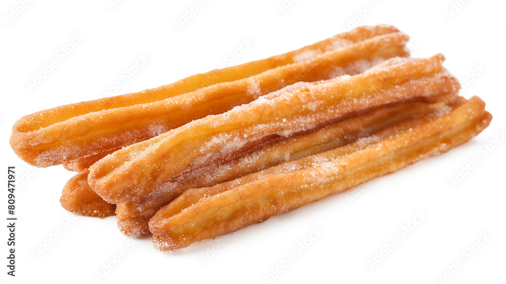 Delicious Churros Sprinkled With Sugar isolated on a transparent background Delicious Churros Sprinkled With Sugar isolated on a transparent background