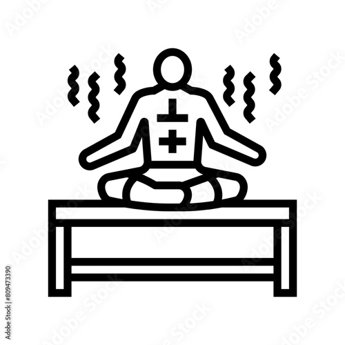 relaxation sauna line icon vector. relaxation sauna sign. isolated contour symbol black illustration
