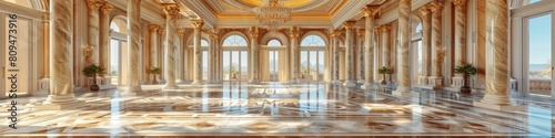 Magnificent Marble Foyer with Opulent Architectural Details
