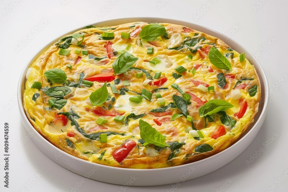 Creamy Havarti and Parmesan Air Fryer Frittata with Red Bell Pepper