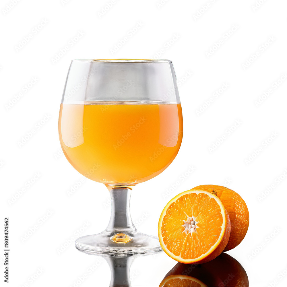 Exotic achacha juice in a brandy snifter the orange achacha fruit split open to reveal Exotic achacha juice in a brandy snifter the orange achacha fruit split open to reveal