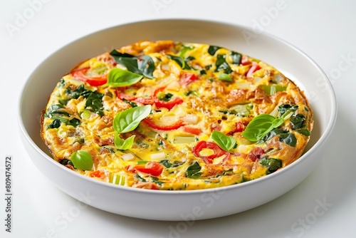 Scrumptious Air Fryer Frittata with Spinach and Red Bell Pepper