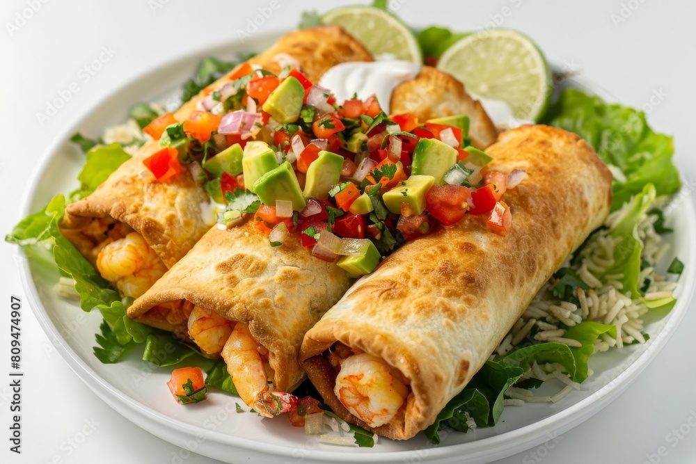 Delectable Air Fryer Shrimp Chimichangas with Pico de Gallo Delectable Air Fryer Shrimp Chimichangas with Pico de Gallo