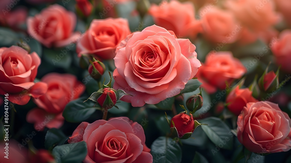 Pink Roses Floral Arrangement in Full Bloom Pink Roses Floral Arrangement in Full Bloom