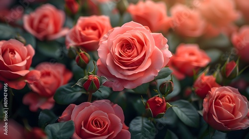 Pink Roses Floral Arrangement in Full Bloom