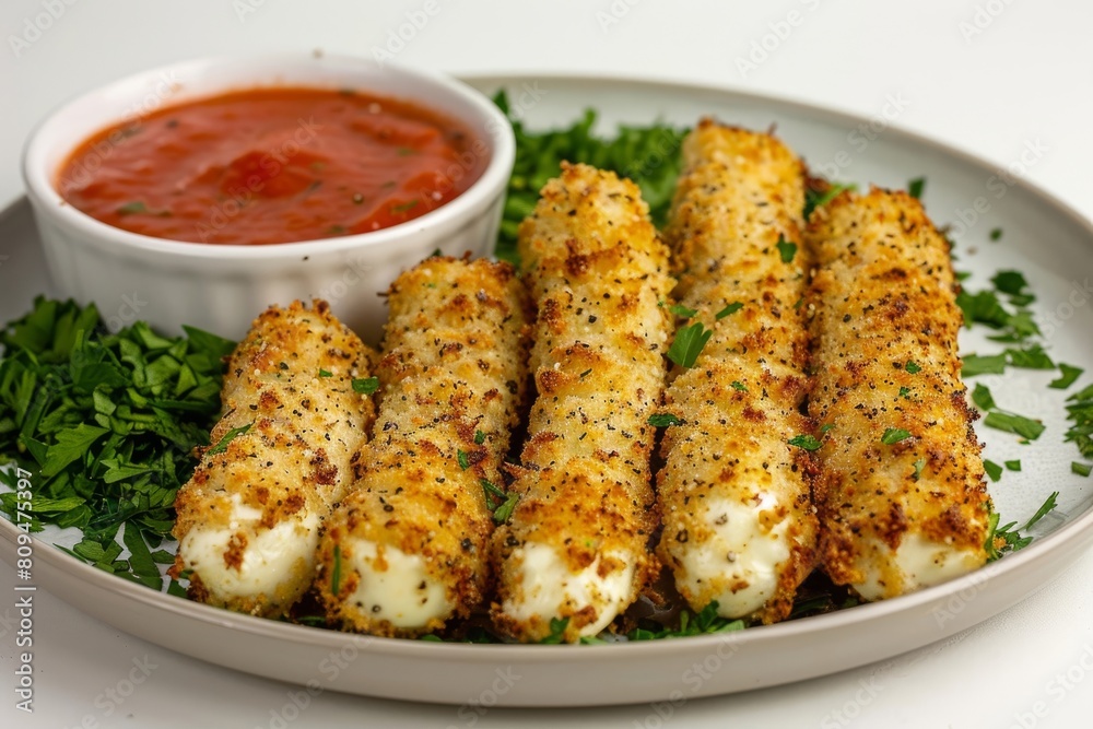 Irresistible Air Fryer Ranch Mozzarella Sticks with Tangy Marinara Irresistible Air Fryer Ranch Mozzarella Sticks with Tangy Marinara
