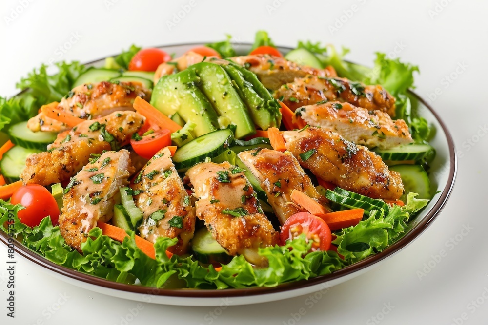 Fresh and Tasty Air Fryer Ranch Chicken Salad with Vibrant Veggies Fresh and Tasty Air Fryer Ranch Chicken Salad with Vibrant Veggies