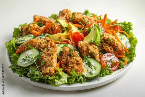 Vibrant Air Fryer Ranch Chicken Salad with Fresh Herbs and Tasty Veggies