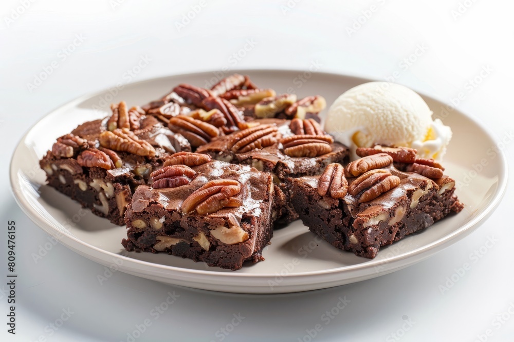 Tantalizing Air-Fried Pecan Brownies with Rich Chocolate Sheen