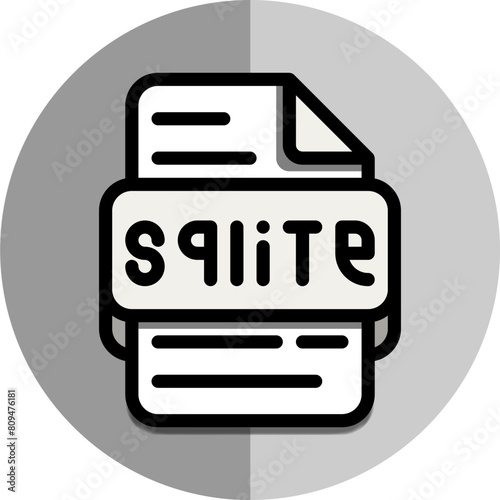 Sqlite files flat icon. document symbol icons. Can be used for mobile apps, websites and interfaces photo