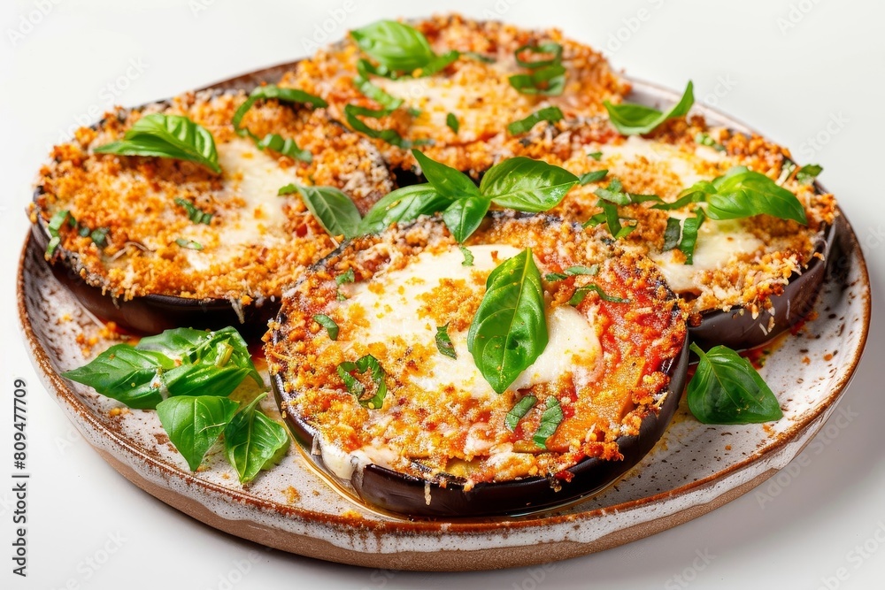 Hearty Air Fryer Eggplant Parmesan with Rich Tomato Sauce and Mozzarella Hearty Air Fryer Eggplant Parmesan with Rich Tomato Sauce and Mozzarella