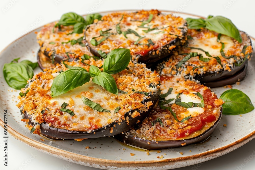 Delectable Air Fried Eggplant Parmesan with Golden Crust and Tomato Sauce Delectable Air Fried Eggplant Parmesan with Golden Crust and Tomato Sauce