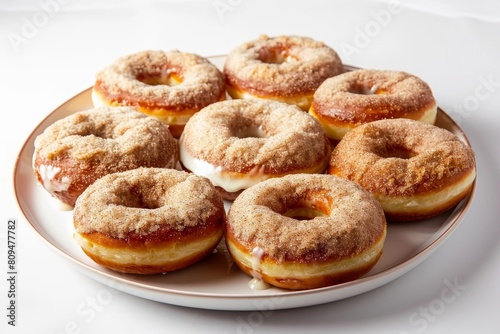 Light and Fluffy Air Fryer Doughnuts with Cinnamon Sugar