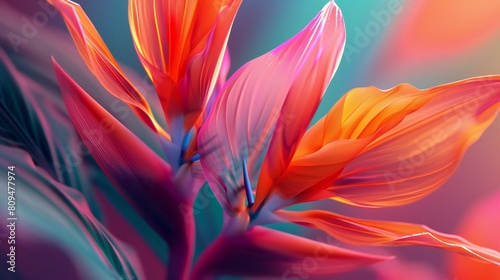 Blossom Oasis: The Strelitzia flower blooms like an oasis of calm, a respite from the hustle and bustle of the world.