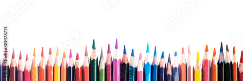Color Pencil, panoramic horizontal bottom border wallpaper,  Equipment for creating art inspired by