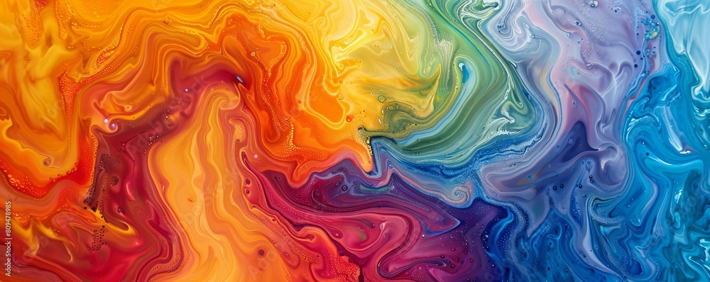 A swirling tiedye pattern on a rough paper surface, creating vibrant colors A swirling tiedye pattern on a rough paper surface, creating vibrant colors