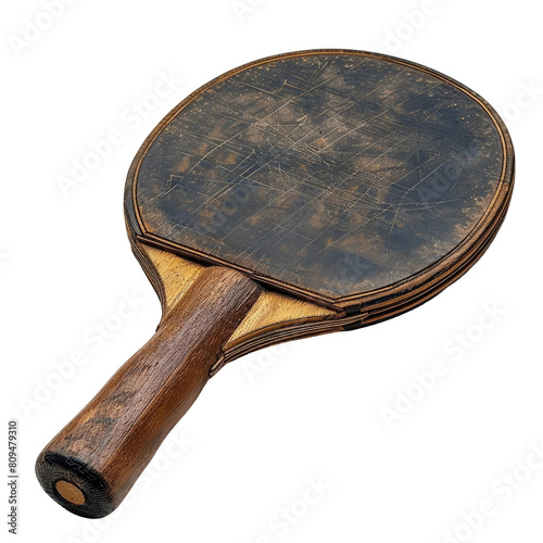 A vintage ping pong paddle