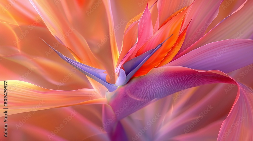 Serenity's Whisper: The Strelitzia whispers secrets of serenity, its presence a calming influence in the garden.