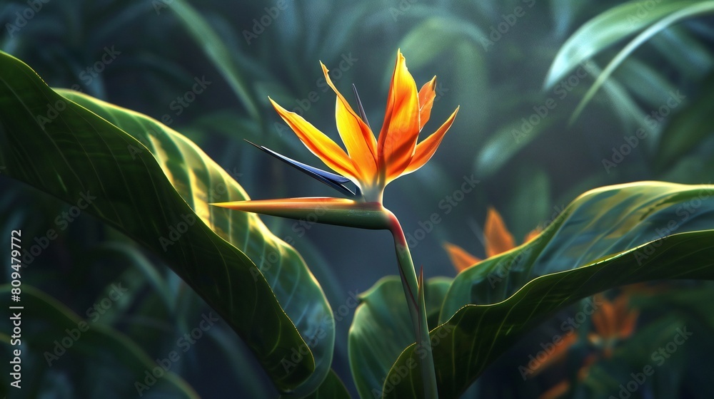 Strelitzia flower: Find calm amidst the chaos with its soothing beauty. Strelitzia flower: Find calm amidst the chaos with its soothing beauty.