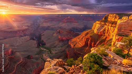 Breathtaking Sunset Over the Grand Canyon: United States Must-Visit Travel Destination © Vincent