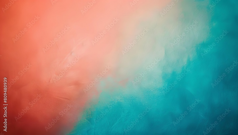 An abstract gradient background transitioning smoothly between bright coral and deep ocean blue