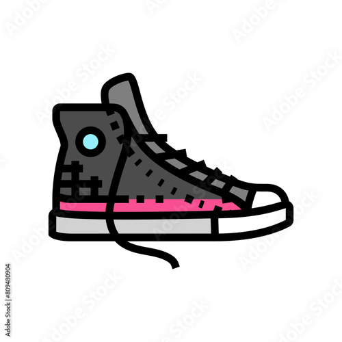 shoes emo color icon vector. shoes emo sign. isolated symbol illustration