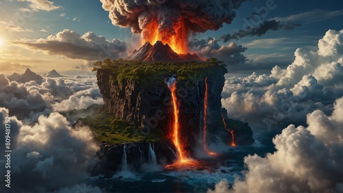 burning lava  photo