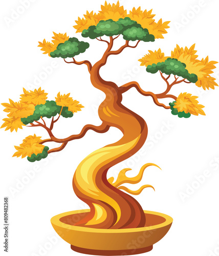 bonsai tree vector illustration