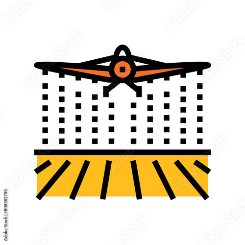 crop duster farmer color icon vector. crop duster farmer sign. isolated symbol illustration