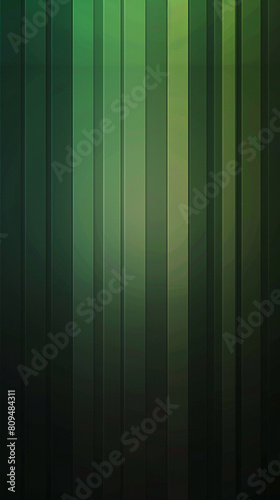 Abstract design with vertical gradient stripes from dark green to light green modern wallpaper