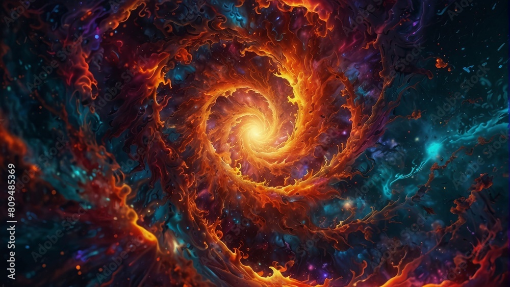 渦巻く炎のイラスト,Generative AI AI画像 渦巻く炎のイラスト,Generative AI AI画像