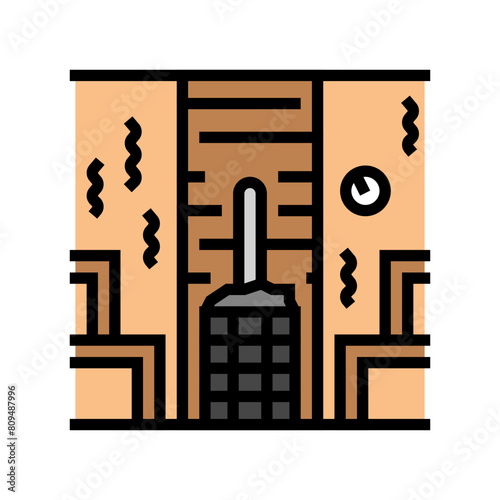 sauna color icon vector. sauna sign. isolated symbol illustration