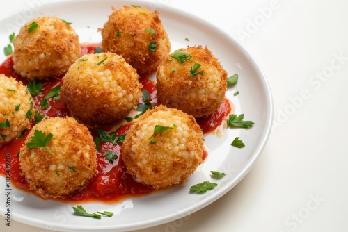 Appetizing Air Fryer Arancini with Creamy Cheese Filling