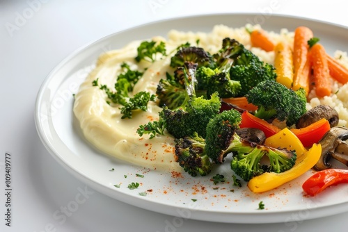 Appetizing Roasted Vegetable Aioli Plate