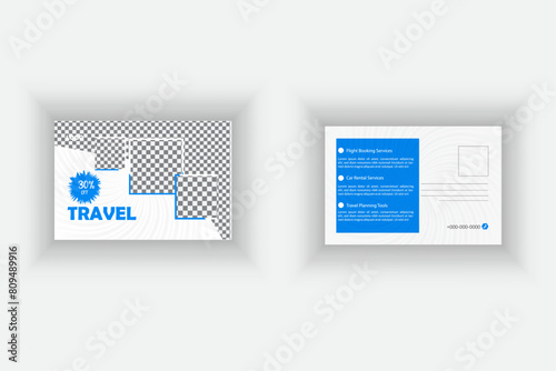 Creative post card design, modern  post card vector design.