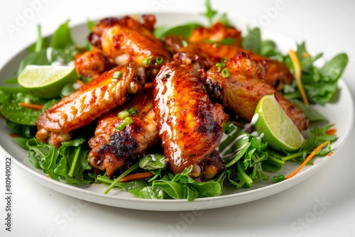 Charred Edges and Tangy Swirls on Chicken Wings