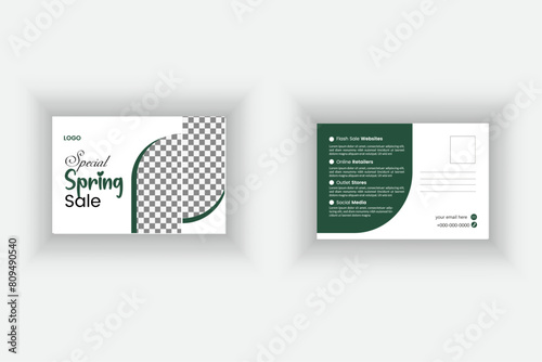 Creative post card design, modern  post card vector design.
