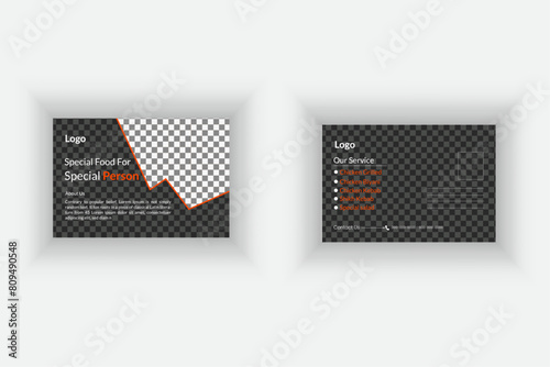 Creative post card design, modern  post card vector design.