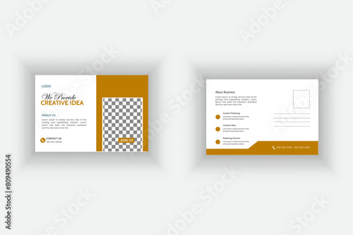 Creative post card design, modern  post card vector design.