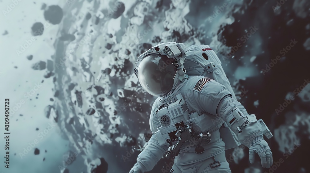 Fototapeta premium Astronauts are exploring planets