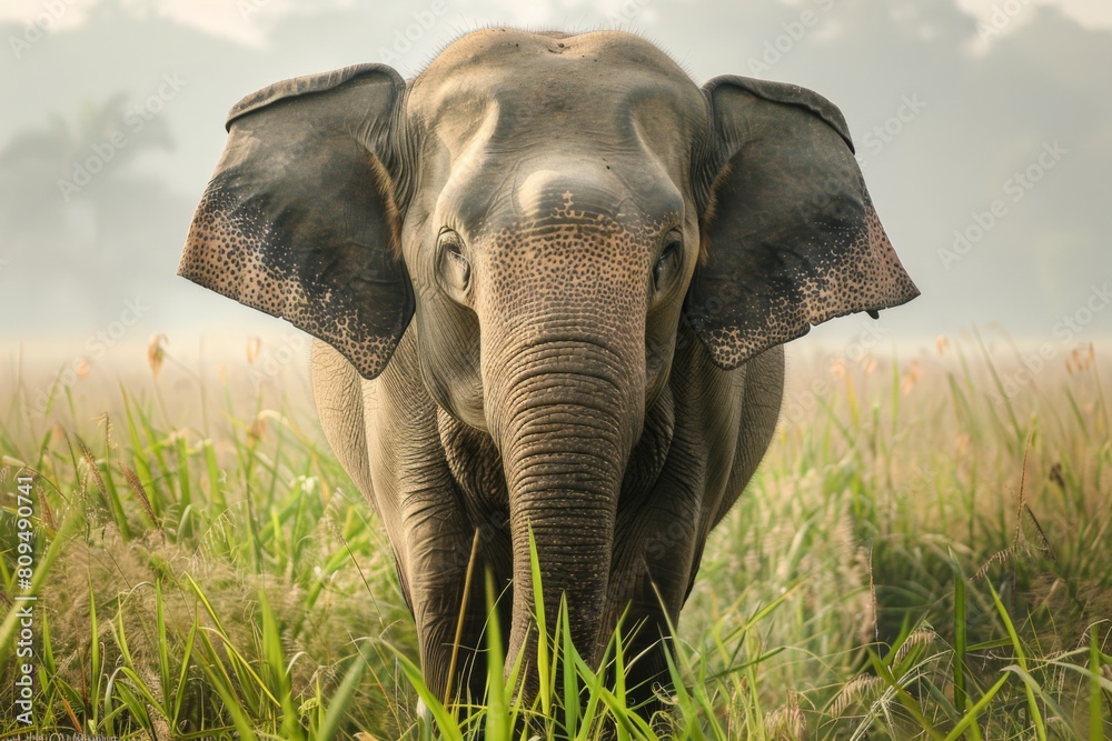 Fototapeta premium portrait of an Asia Elephant
