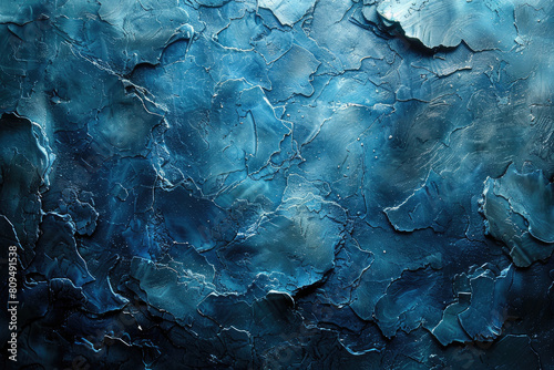  A dark blue background with deep ocean tones, accented with subtle golden veins, creating an atmospheric and mysterious atmosphere. Created with Ai